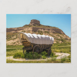 Covered Wagon vid Scotts Bluff National Monument Vykort