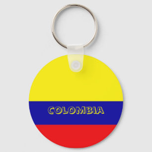 Coverered Colombia flagganyckelring Nyckelring