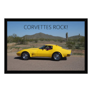Covettes Sten 1973 C3 Corvette Poster