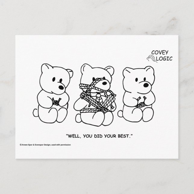 Covey Logic Do Your Best Postcard Vykort (Framsida)