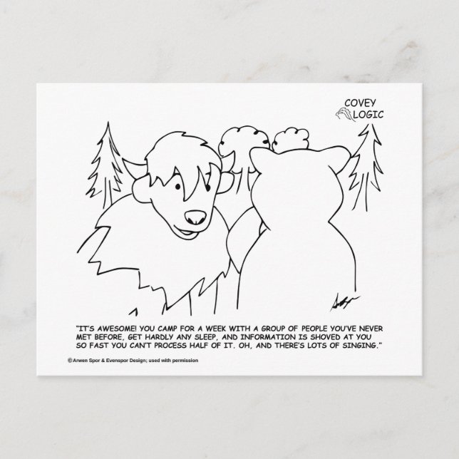 Covey Logic Wood Badge vykort (Framsida)