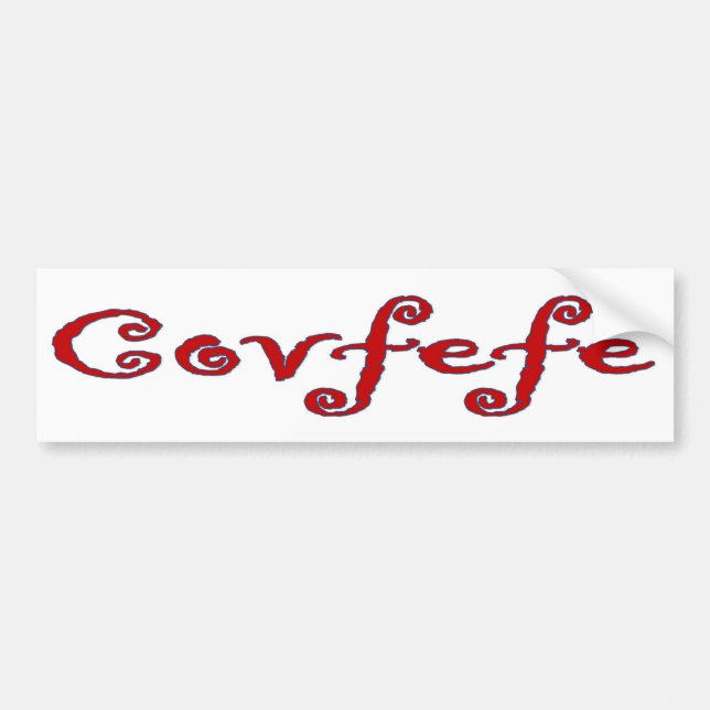 Covfefe Bumper Sticker Bildekal (Framsidan)