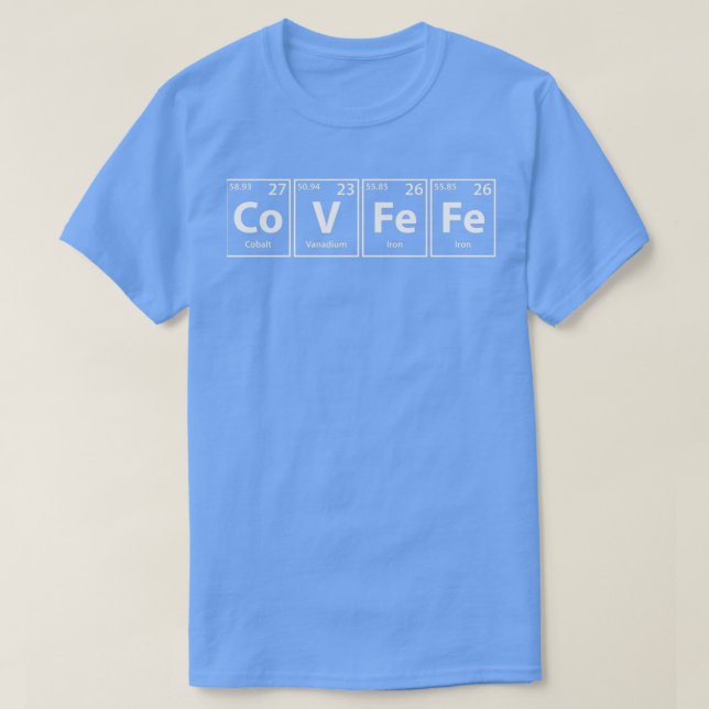 Covfefe CoVFeFe Periodic Inslag Stavning T Shirt (Design framsida)