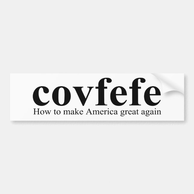 Covfefe Definition Trump Bildekal (Framsidan)