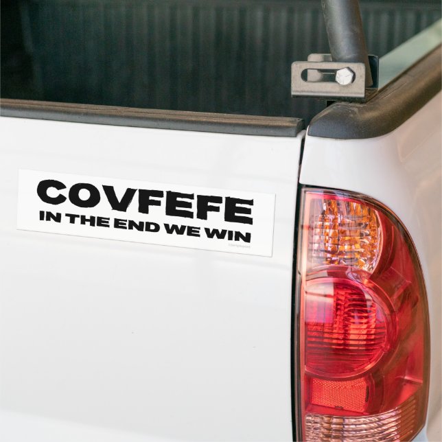 COVFEFE - TILL SLUT VINNA VI - Bumper Sticker Bildekal (På lastbil)