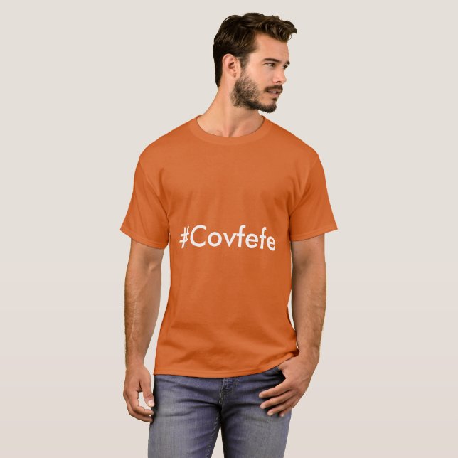 #Covfefe Typo Oops Donald Trumps Twitter Tweet Tröja (Hel framsida)