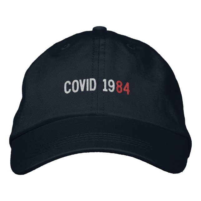 COVID1984 Hat Broderad Keps (Framsida)