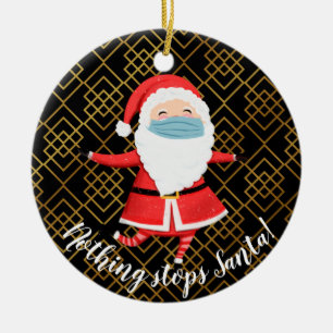 covid19 2020, inget hindrar Santa julgran Julgransprydnad Keramik