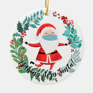 covid19 2020, inget hindrar Santa julgran Julgransprydnad Keramik