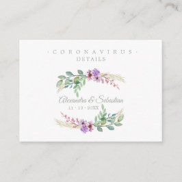 Covid19 Details Sophisticated Lilac Chic Wreath Tilläggskort