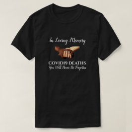 COVID19 i flytande minne, svart T Shirt