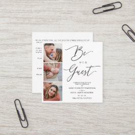 Covid19 Trendy Be our Guest Chic Romantic 3 Photos Fyrkantigt Visitkort