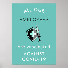 Covid-19 Alla anställda som vaccinerats Anpassning Poster