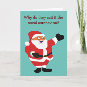 Covid 19 Bad Santa Funny Joke Humor Classic Value Helgkort