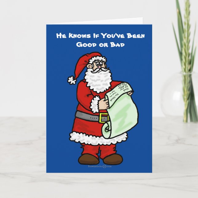 COVID-19  Bra eller Dåligt Julkort Kort (Framsida)