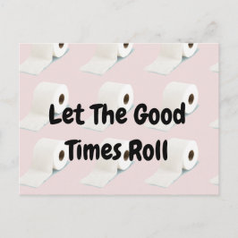 Covid-19 Corona Virus Toilet Papper Rosa Vykort