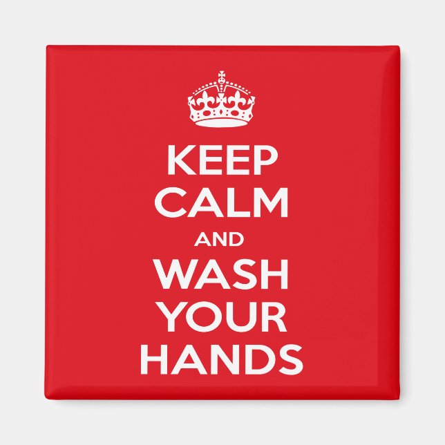 Covid-19, Coronavirus, Behålla Lugn Magnet (Framsidan)