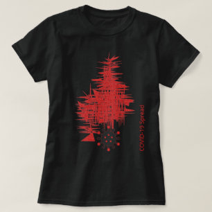 COVID-19 Experience, Red Black Virus Spread Anpass T Shirt