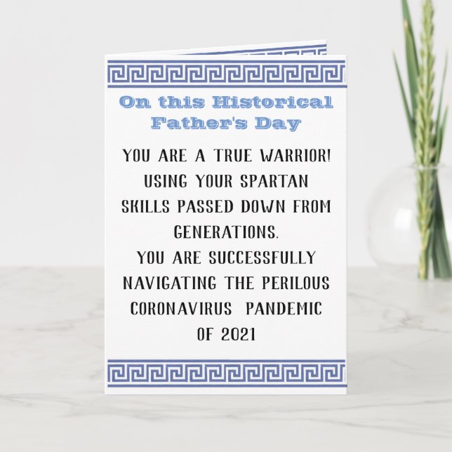 Covid-19 Fars dag-kort för tidkapsel Tack Kort (Framsida)