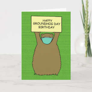 Covid 19 Groundhog Day Birthday Kort