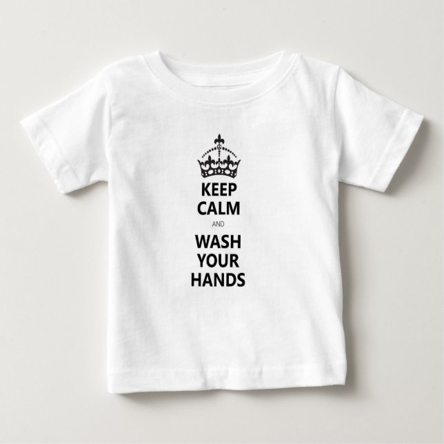 covid-19 keep calm and wash your hands t-shirt (Framsida)
