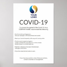 Covid-19 Lägg till ett meddelande om Professionell Poster