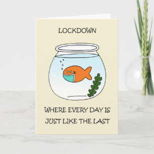 Covid 19 Lockdown Tecknad Goldfish Kort