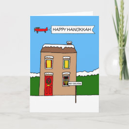 Covid 19 Lycklig Hanukkah Självisoleringshus Kort
