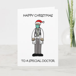 Covid 19 Lycklig jul Doktor Kort