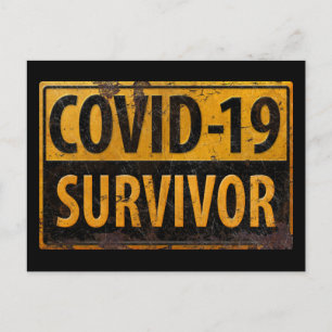 COVID-19 ÖVERLEVOR - Uppmuntra Metall att se tecke Vykort