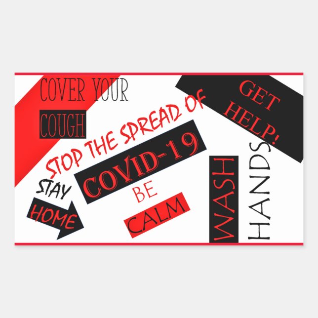 COVID-19 REKTANGULÄRT KLISTERMÄRKE (Framsida)