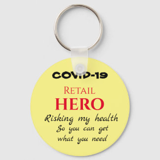 COVID-19 Retail Hero-knapp Nyckelring