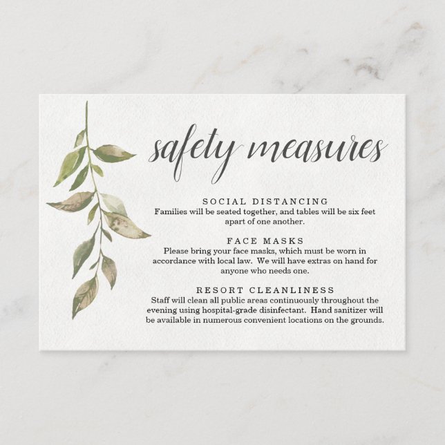 Covid 19 Säkerhetsmask Social Distansering Informa Tilläggskort (Framsida)