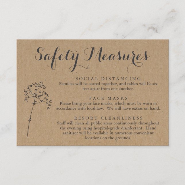 Covid 19 Säkerhetsmask Social Distansering Informa Tilläggskort (Framsida)