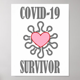 COVID-19 Survivor Corona virus I överlevt Poster