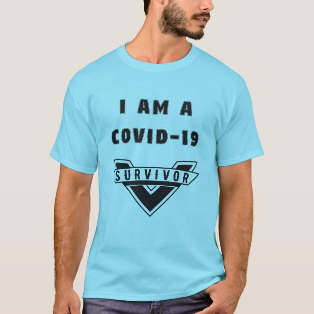 Covid 19 Survivor T Shirt (Framsida)