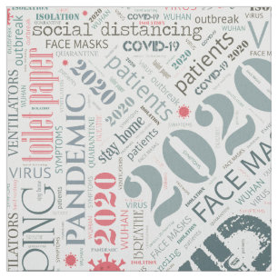 Covid-19 Text Design Färg2 ID742 Tyg