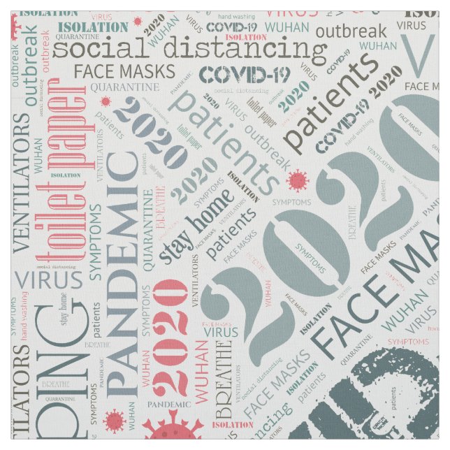 Covid-19 Text Design Färg2 ID742 Tyg (Provkarta)