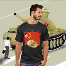 covid-19 tillverkad i kina t-shirt