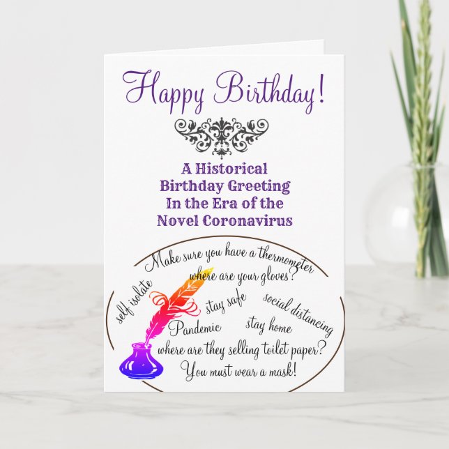 Covid-19 Time Capsule Greeting Card Kort (Framsida)