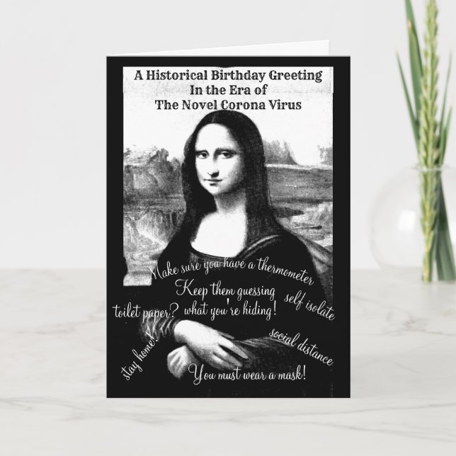Covid-19 Time Capsule med Mona Lisa Kort (Framsida)
