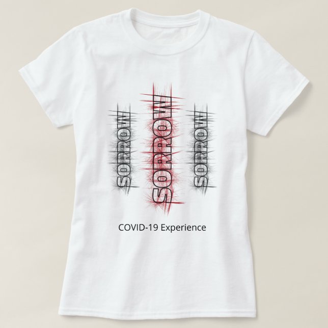 COVID-19-upplevelse, Anpassningsbar för svartrött  T Shirt (Design framsida)