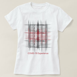 COVID-19-upplevelse, död, pandemi, rött och svart T Shirt