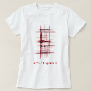 COVID-19-upplevelse, död, virus, rött och svart T Shirt