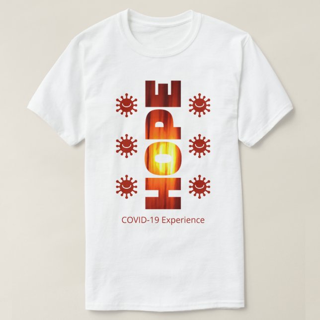 COVID-19-upplevelse - Hope Sunset, Smiling Virus T Shirt (Design framsida)