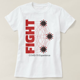 COVID-19-upplevelse, kamp, rött och svart, virus T Shirt