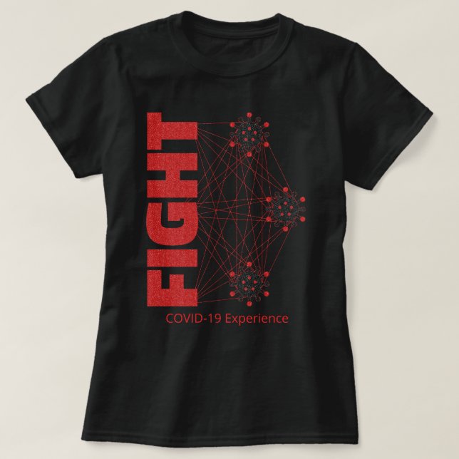 COVID-19-upplevelse, kamp, svartvitt, virus T Shirt (Design framsida)