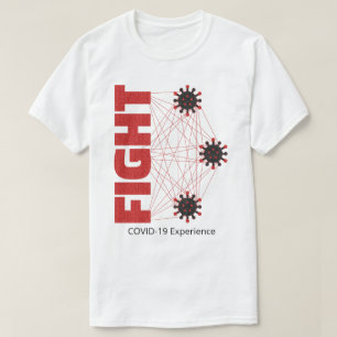 COVID-19-upplevelse, kamp, virus, rött och svart T Shirt