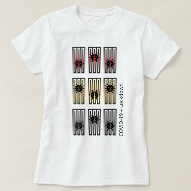 COVID-19-upplevelse - låsning - virus i Jail T Shirt (Design framsida)