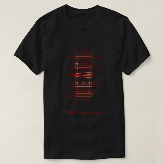 COVID-19-upplevelse, virus, död, rött och Guld T Shirt (Design framsida)